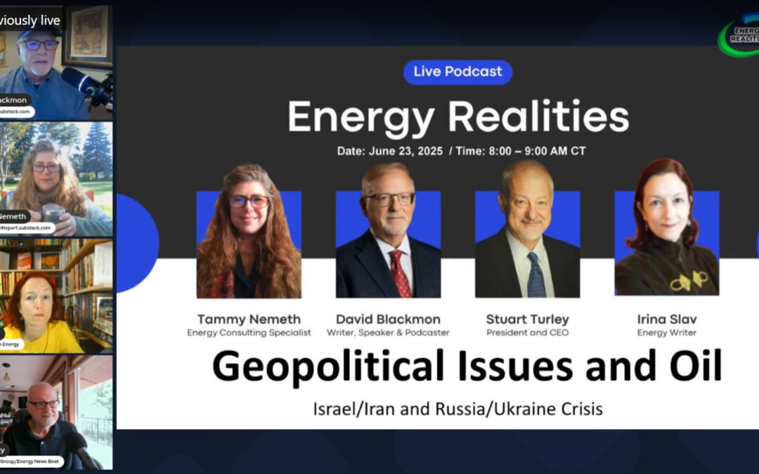 Energy Realities Podcast: Geopolitical issues and oil